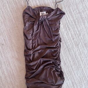 Princess Polly Chocolate Brown Mini Dress Size 4
